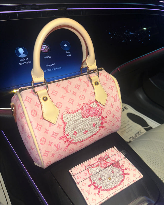 Pink Vault Kitty Monogram Set