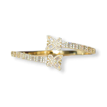 Baguette Butterfly Bangle