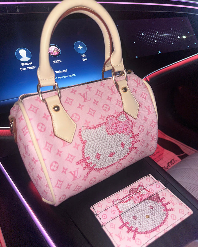 Pink Vault Kitty Monogram Set