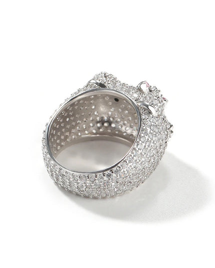 Iced out kitty ring