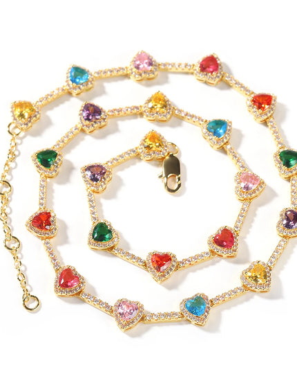 Heart gemstone bracelet