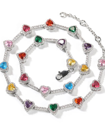 Heart gemstone bracelet