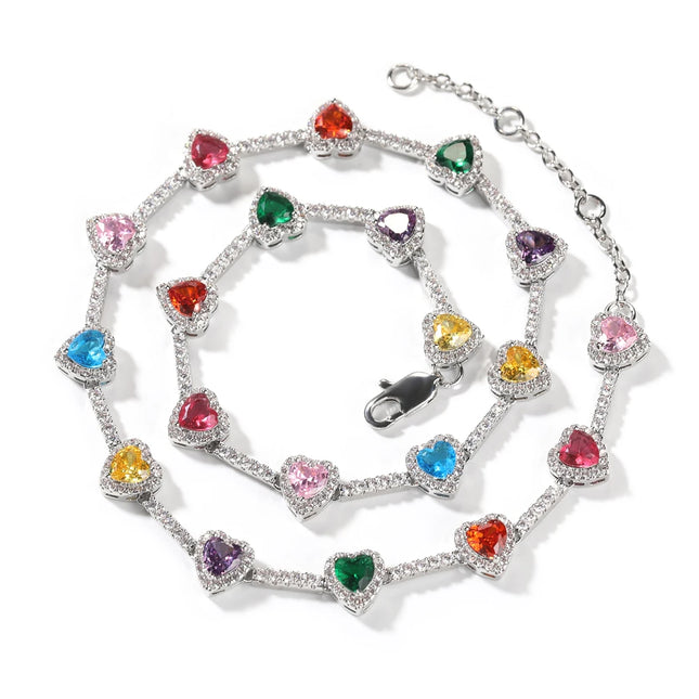 Heart gemstone bracelet