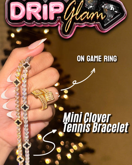 Mini Clover Tennis Bracelet