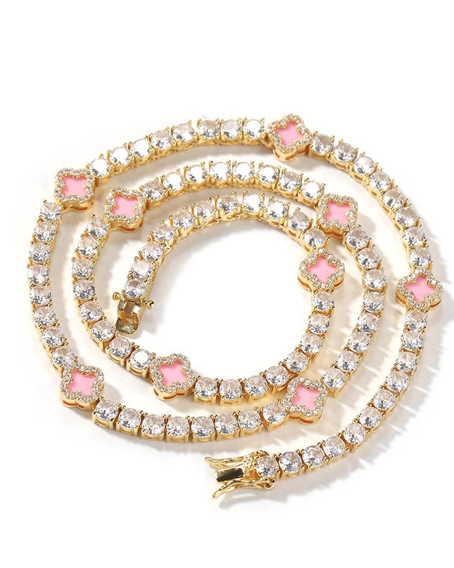 Mini Clover Tennis Necklace