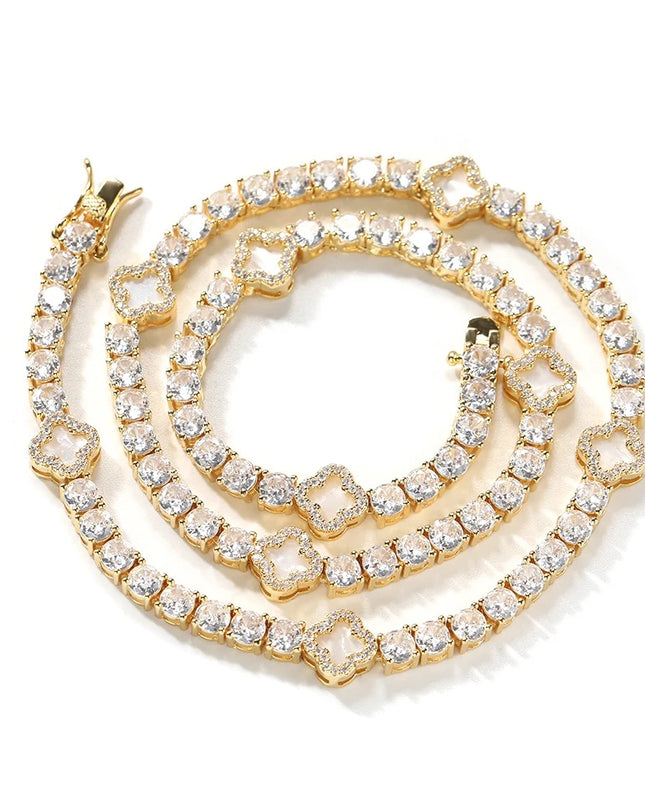 Mini Clover Tennis Necklace