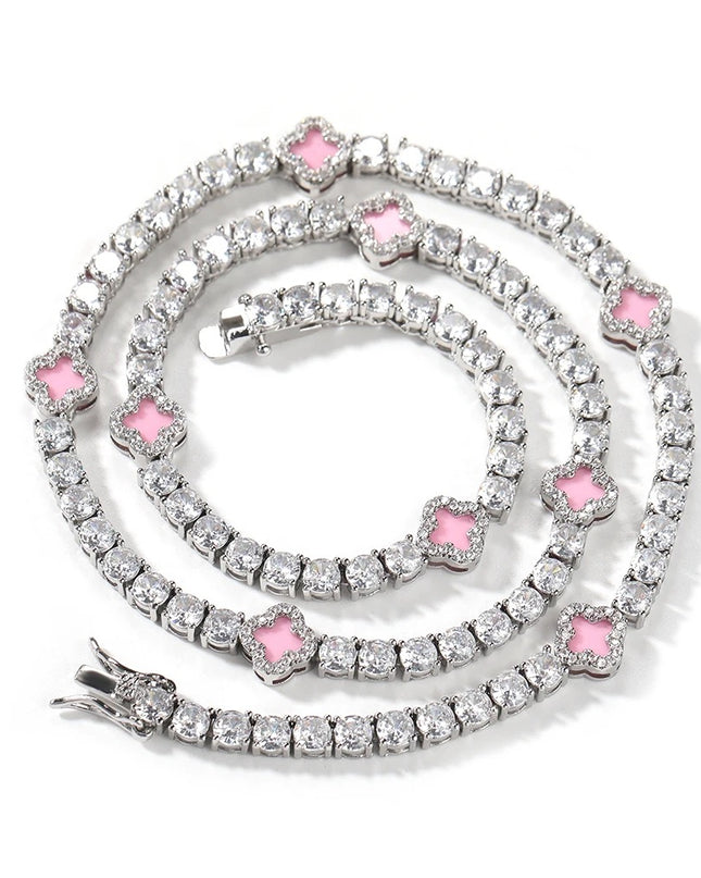 Mini Clover Tennis Necklace