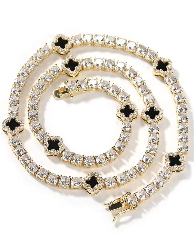 Mini Clover Tennis Necklace