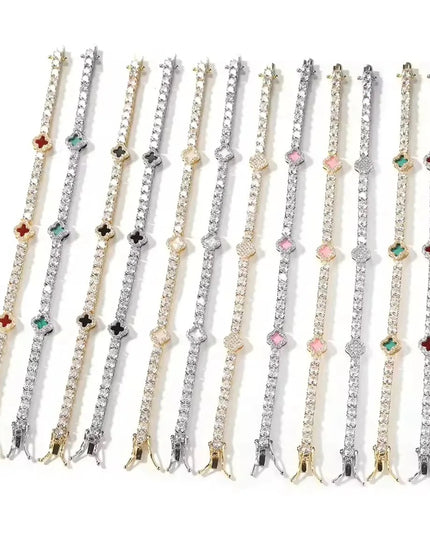 Mini Clover Tennis Bracelet