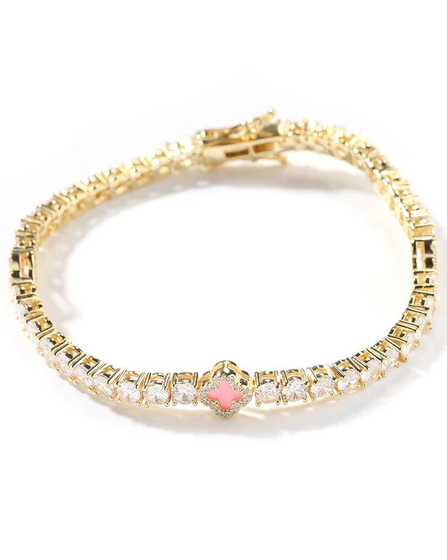 Mini Clover Tennis Bracelet