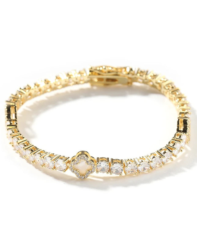 Mini Clover Tennis Bracelet