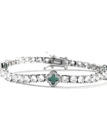 Mini Clover Tennis Bracelet