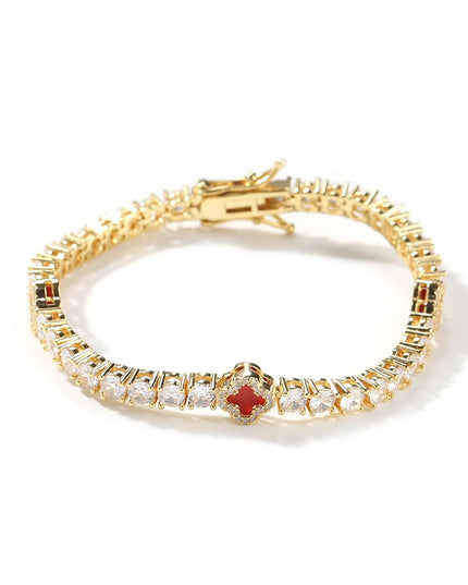 Mini Clover Tennis Bracelet