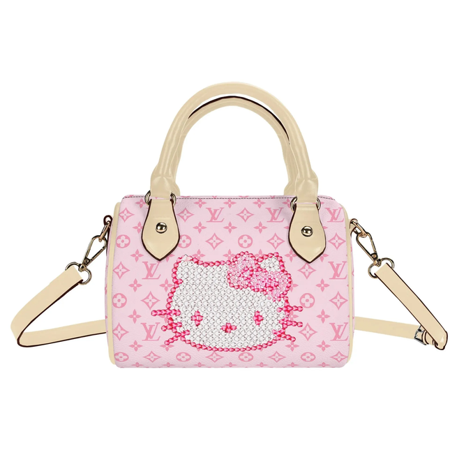 Pink Vault Kitty Monogram Bag