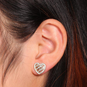 Lux Heart Stud Earrings - Drip Glam Shop
