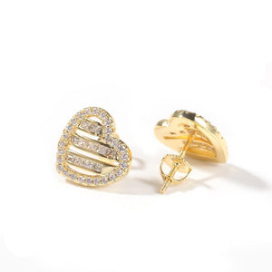 Lux Heart Stud Earrings - Drip Glam Shop