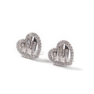 Lux Heart Stud Earrings - Drip Glam Shop