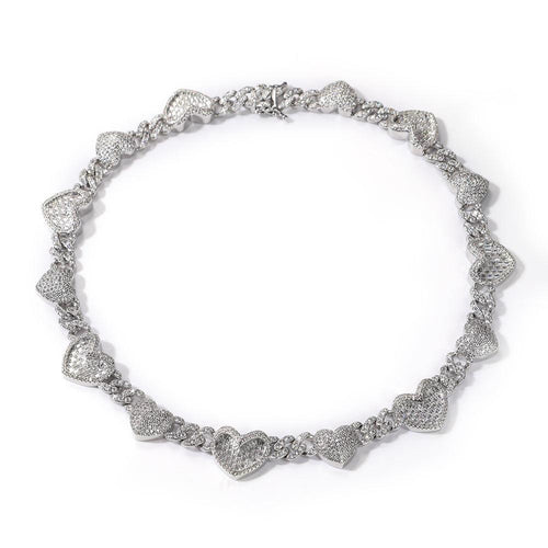 HEART BEZEL CUBAN - Drip Glam Shop