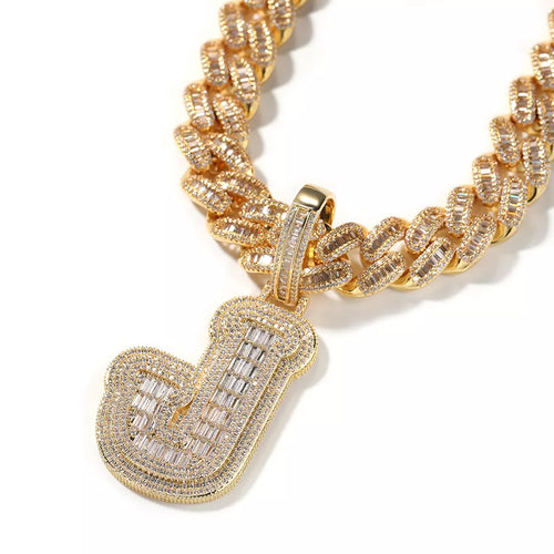 ICY BAGUETTE INITIAL - Drip Glam Shop