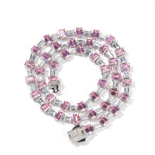 Load image into Gallery viewer, Pink Emerald Cut Necklace - Drip Glam Shop