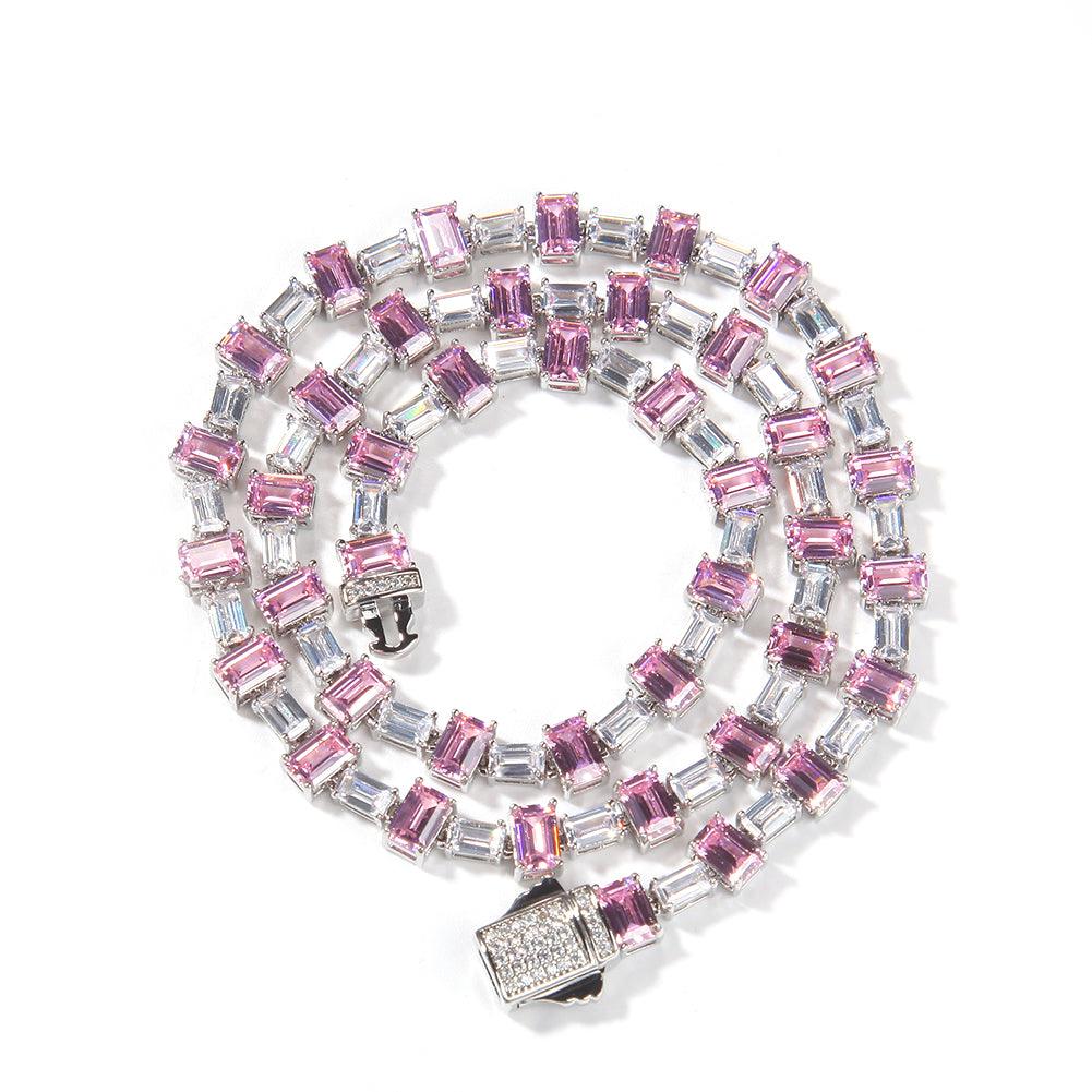 Pink Emerald Cut Necklace - Drip Glam Shop