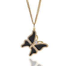 Load image into Gallery viewer, Black Drip Butterfly Necklace - Drip Glam Shop