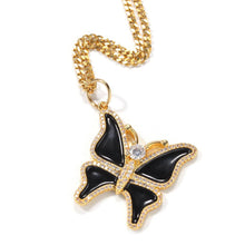 Load image into Gallery viewer, Black Drip Butterfly Necklace - Drip Glam Shop