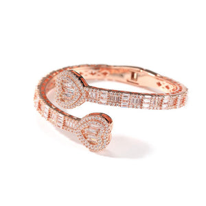 HEART BAGUETTE BANGLE - Drip Glam Shop