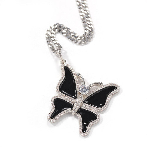 Black Drip Butterfly Necklace - Drip Glam Shop
