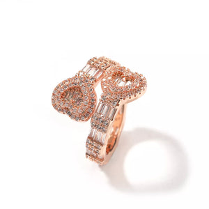 Baguette Cut Heart Diamond Ring - Drip Glam Shop