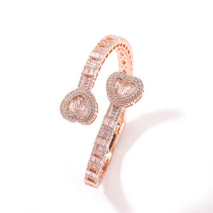 HEART BAGUETTE BANGLE - Drip Glam Shop