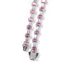 Load image into Gallery viewer, Pink Emerald Cut Necklace - Drip Glam Shop