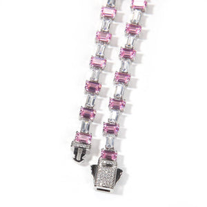 Pink Emerald Cut Necklace - Drip Glam Shop