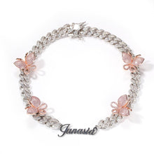 Load image into Gallery viewer, CUBAN LINK BUTTERFLY NAME NECKLACE - Drip Glam Shop