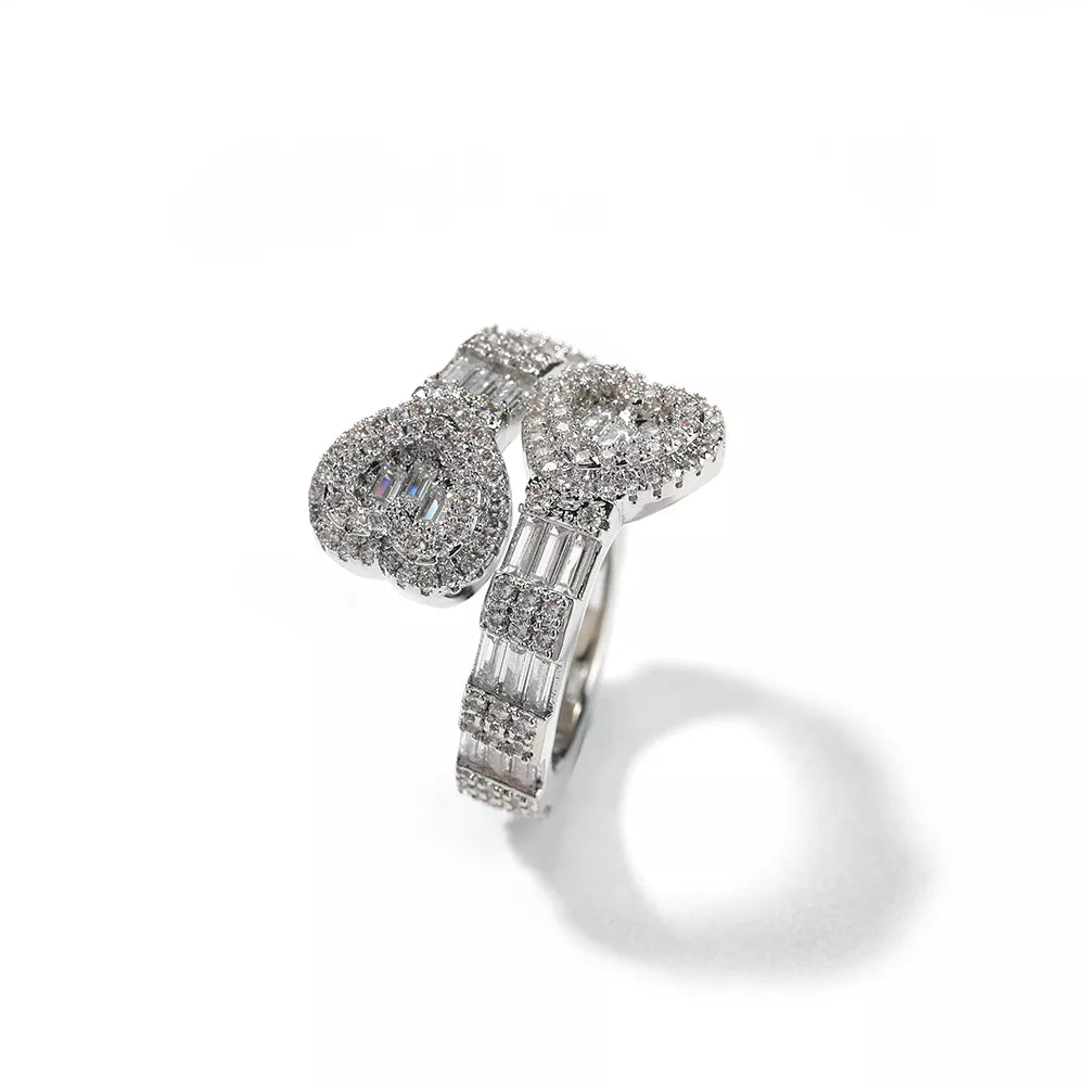 Baguette Cut Heart Diamond Ring - Drip Glam Shop