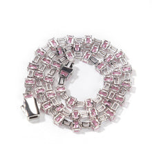 Load image into Gallery viewer, Pink Emerald Cut Necklace - Drip Glam Shop