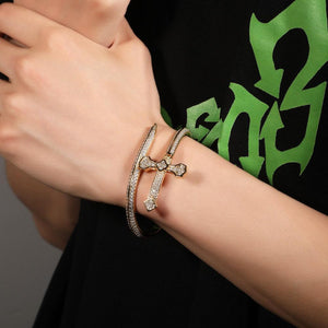CROSS BANGLE - Drip Glam Shop