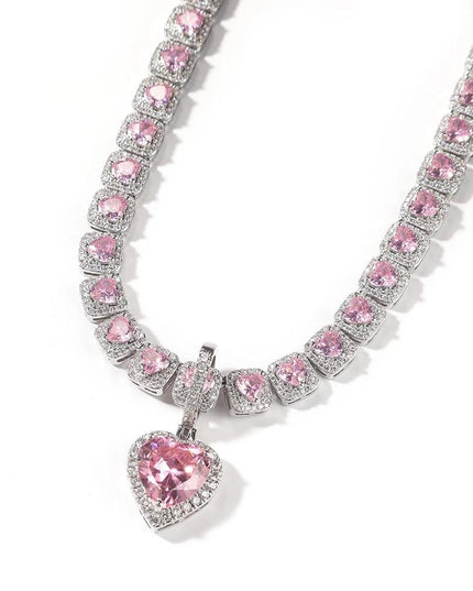 CHROME PINK HEARTS SET - Drip Glam Shop