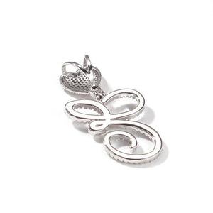 CURSIVE HEART INITIAL TENNIS CHAIN NECKLACE - Drip Glam Shop