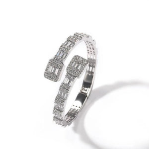 ADJUSTABLE  BAGUETTE CUFF BRACELET - Drip Glam Shop