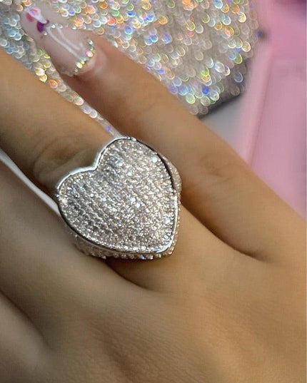 Chunky Heart Ring - Drip Glam Shop