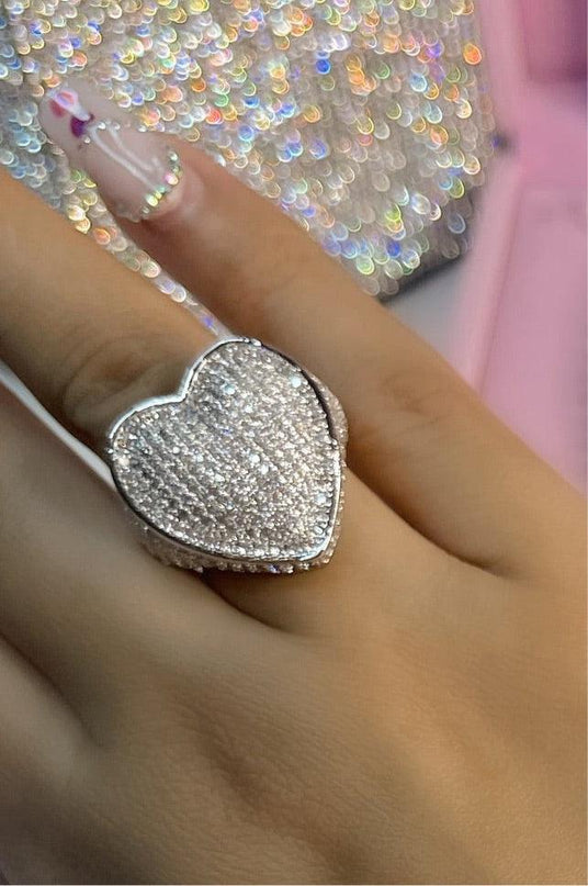 Chunky Heart Ring - Drip Glam Shop