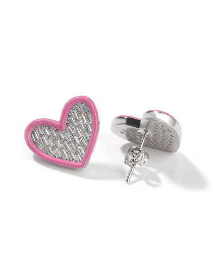 CHROME PINK HEARTS SET - Drip Glam Shop