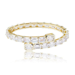 EMERALD PRINCESS CUT  BRACELET - Drip Glam Shop