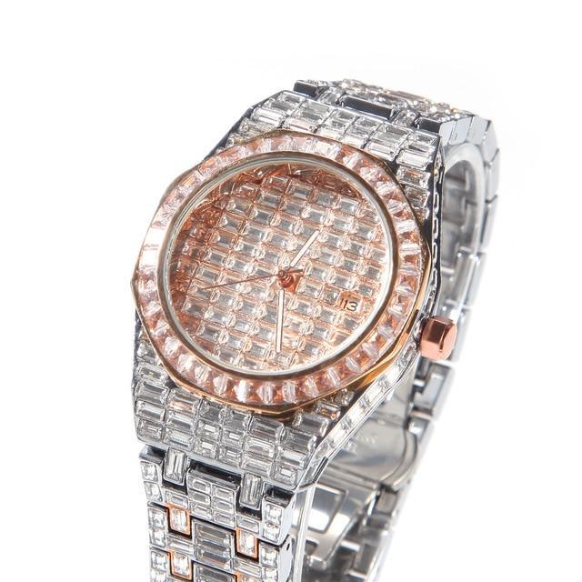 ICED OUT BAGUETTE WATCH - Drip Glam Shop