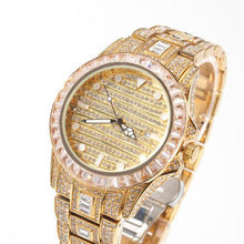 Load image into Gallery viewer, Iced Out Baguette Quartz Watch - Drip Glam Shop