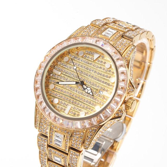 Iced Out Baguette Quartz Watch - Drip Glam Shop