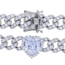 Load image into Gallery viewer, Cuban Link Heart Necklace - Drip Glam Shop