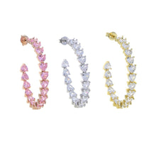 Load image into Gallery viewer, Heart Cut Hoops - Drip Glam Shop
