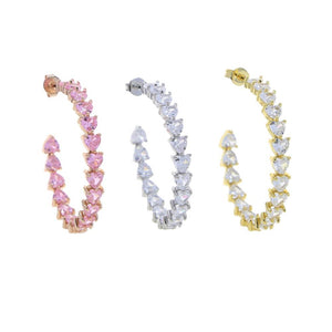 Heart Cut Hoops - Drip Glam Shop